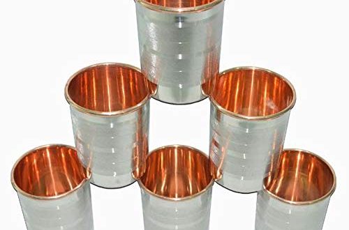 GLASS SET COPPER WITH STEEL 6 PIECES