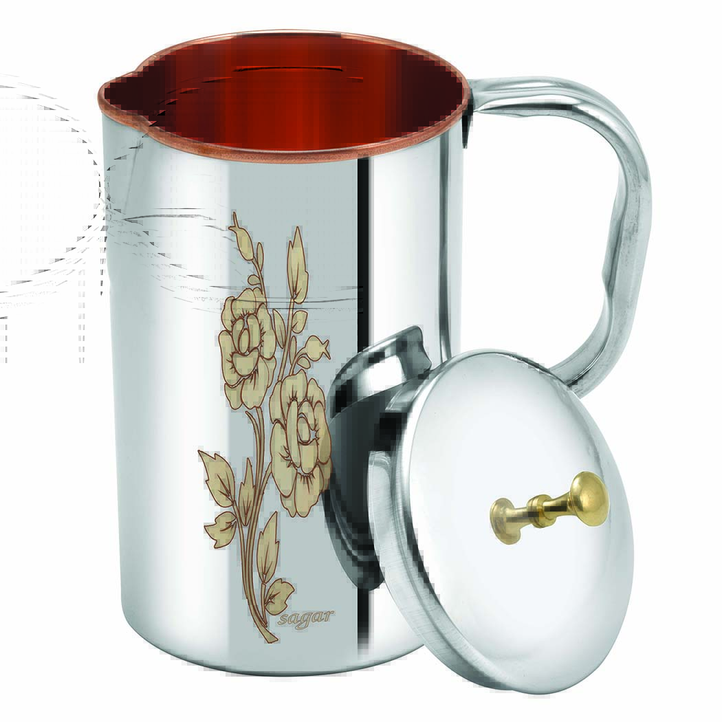 JUG 6 NUMBER COPPER WITH STEEL LAZER CRAFT