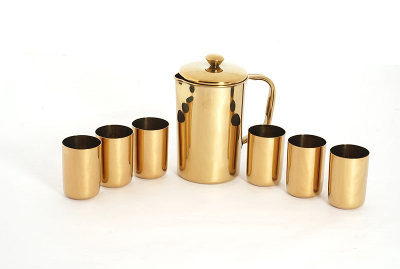 7 PIECES PVD COATING LEMON SET