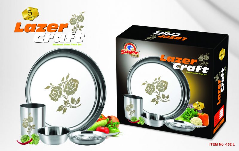 THALI SET LAZER CRAFT 5 PIECES